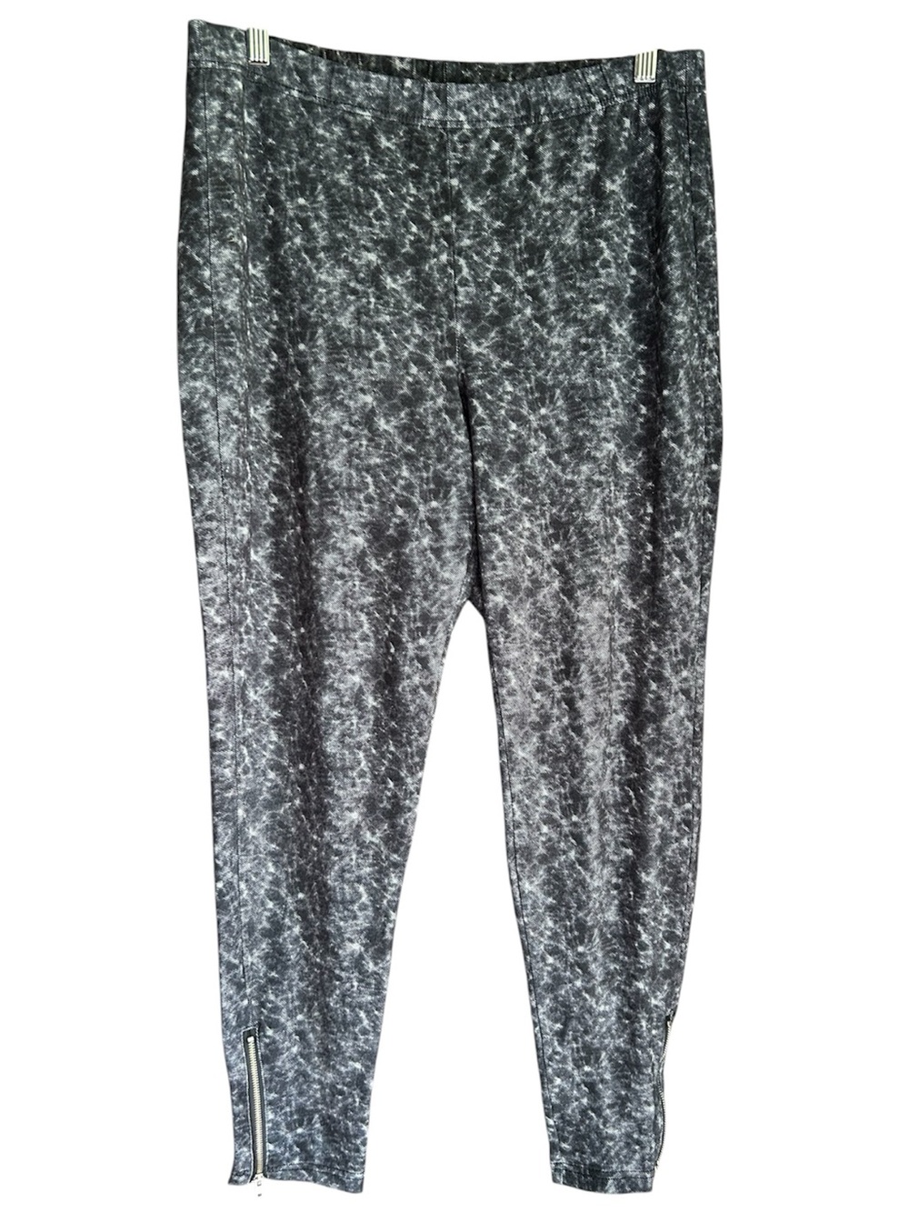 Addition Elle Black & Gray Marble Leggings